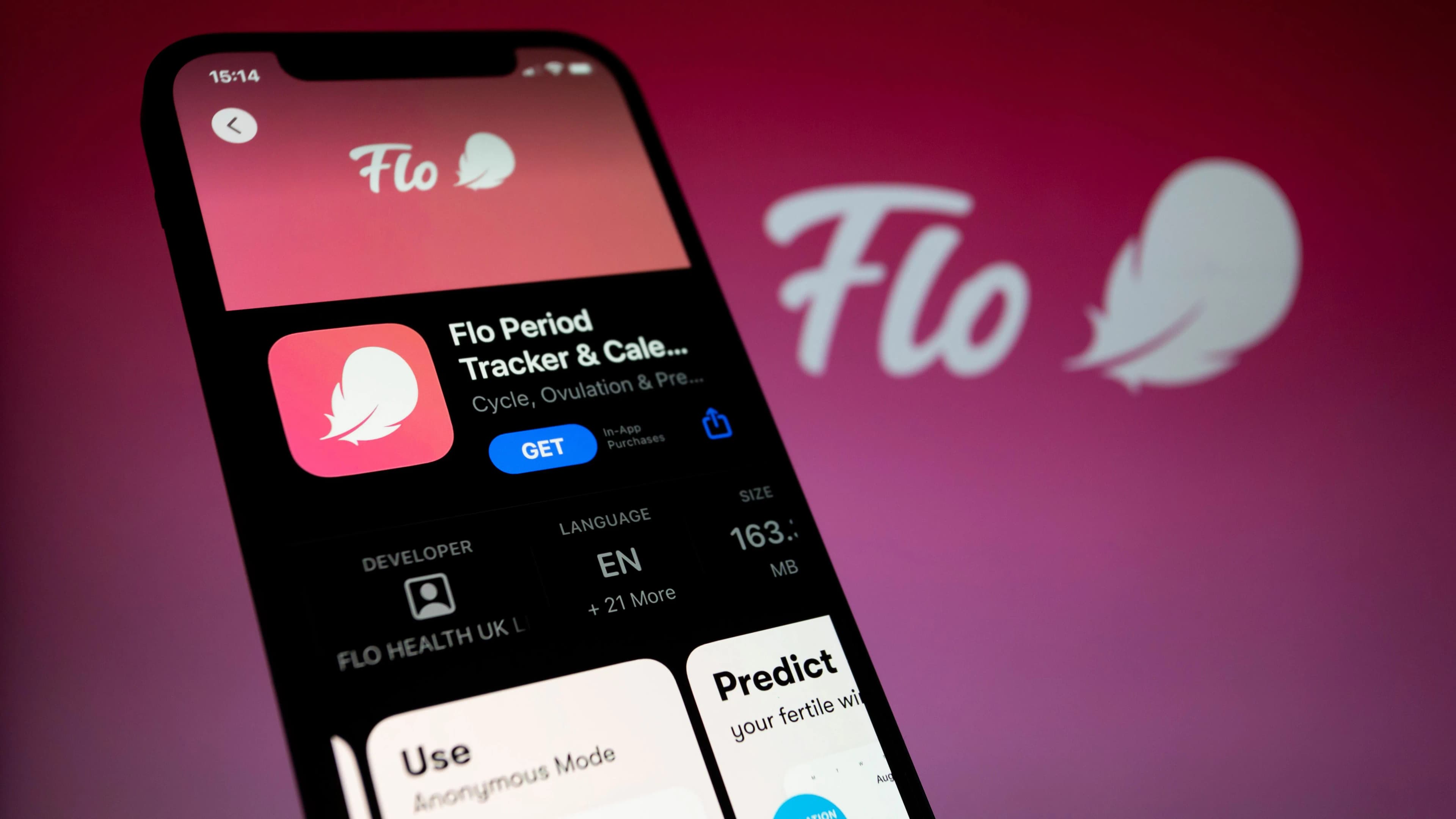 Flo period tracker listing displayed in the App Store